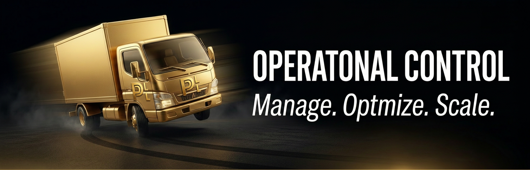 Pyles Logistics operational control — gold delivery truck banner